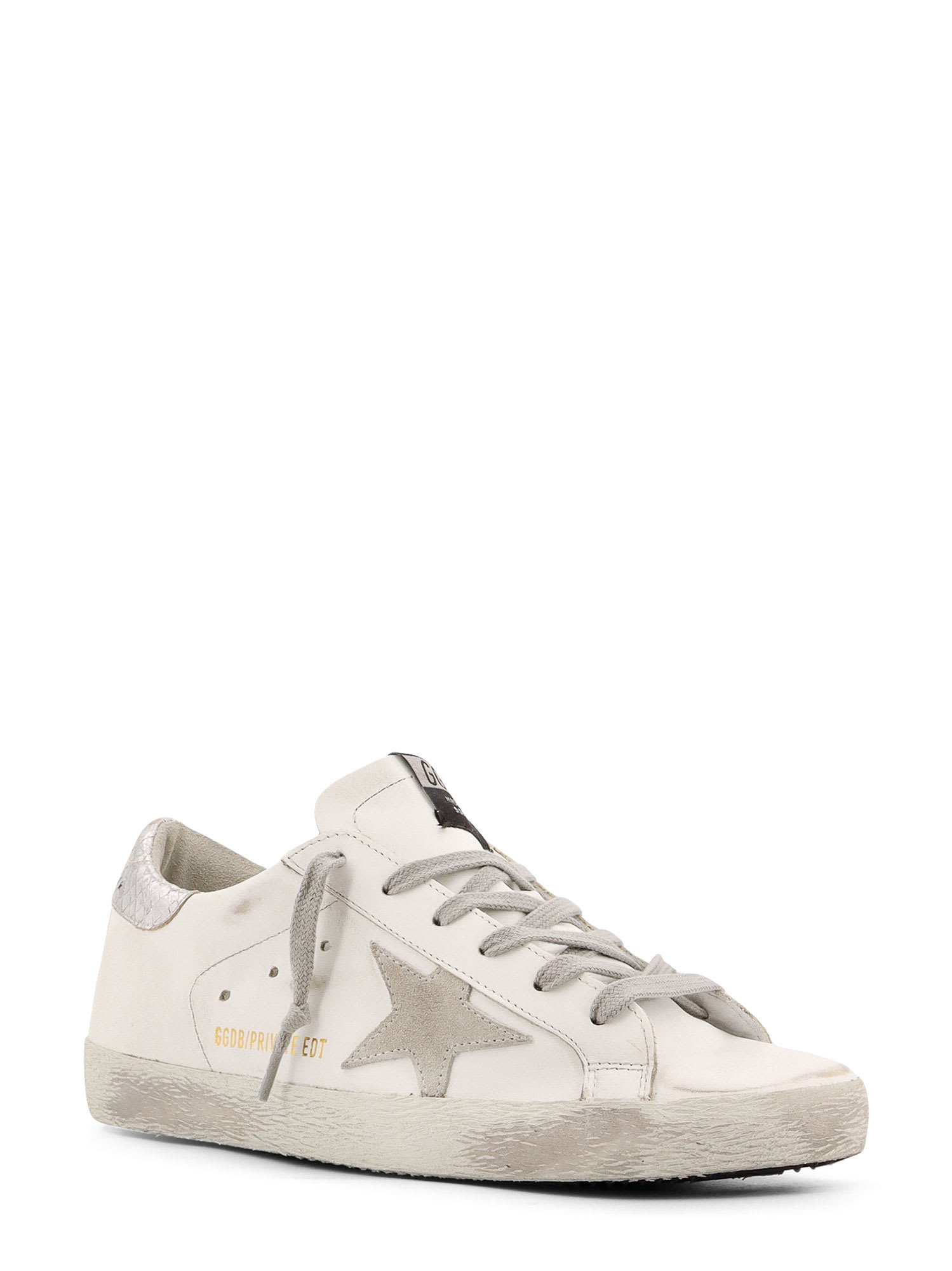 Golden Goose White Leather Sneakers In White