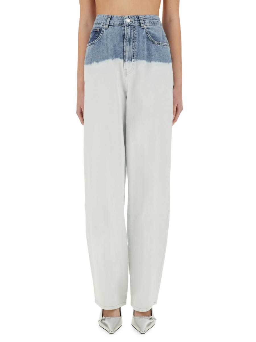 M05ch1n0 Jeans Two-colour Jeans In White
