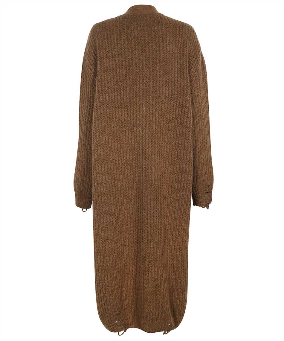 Shop Dsquared2 Long Knitted Cardigan In Brown
