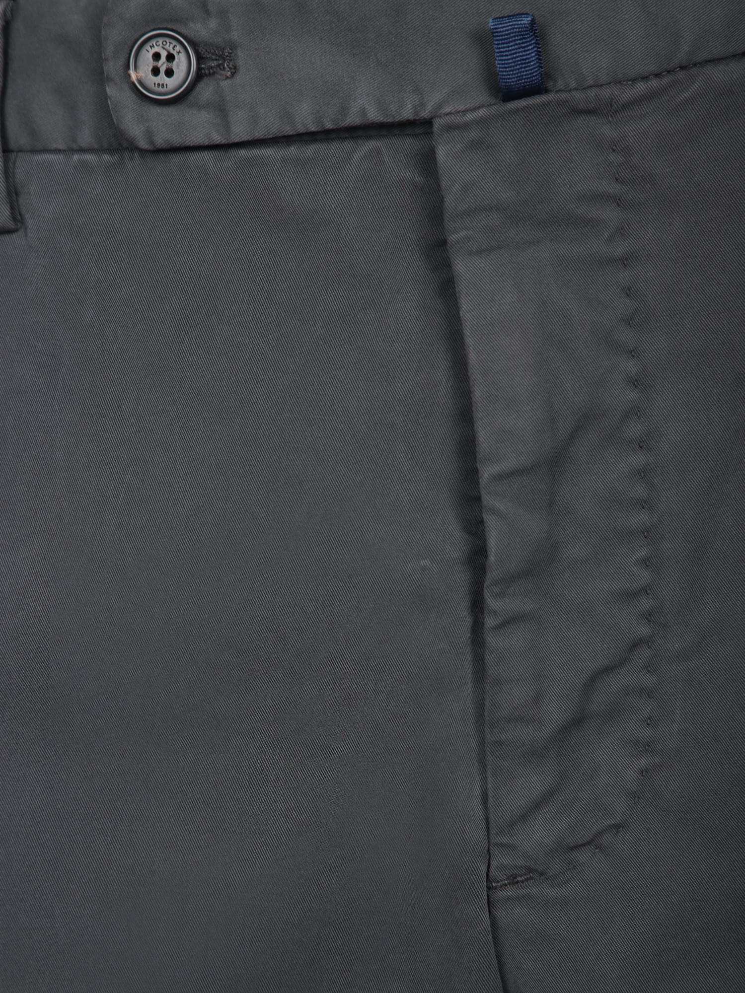 Incotex Tailored Grey Trousers With Classic Button Closure In Gray