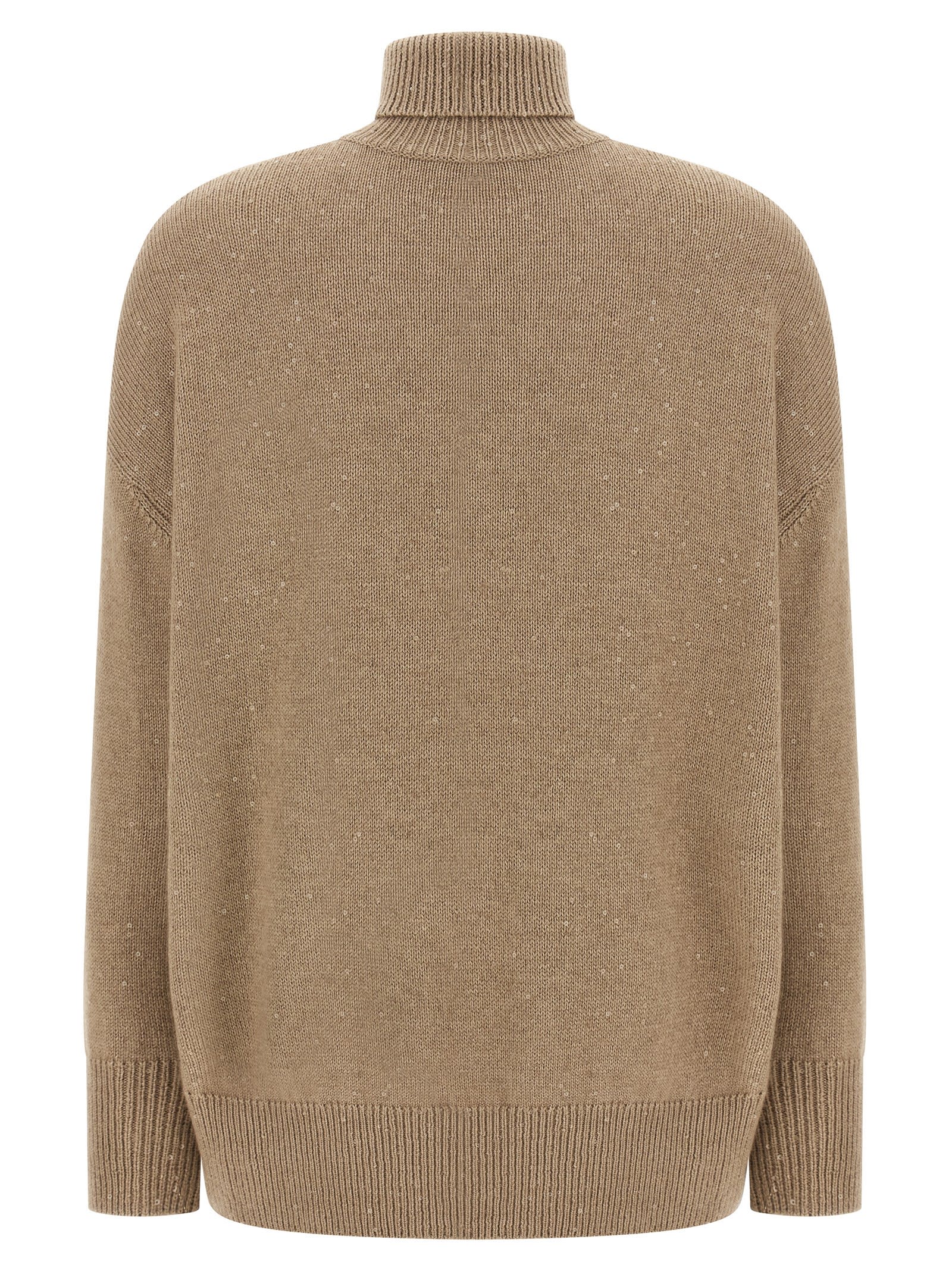 Brunello Cucinelli Sequin Sweater Sweaters And Cardigans Brown In Brown