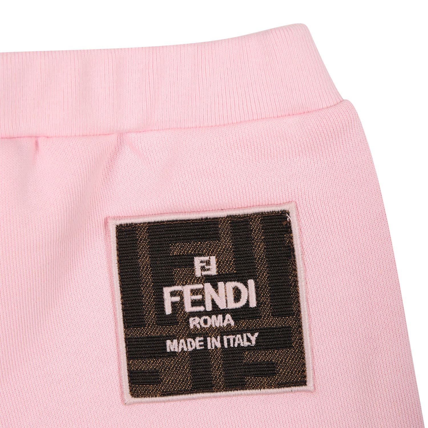 Shop Fendi Pink Trousers For Baby Girl With Logo