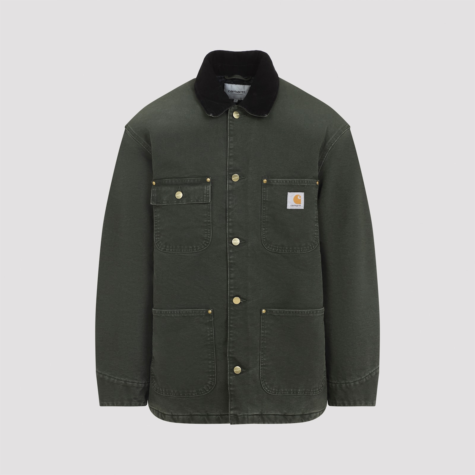 Carhartt Utility Chore Coat Corduroy Collar In Green