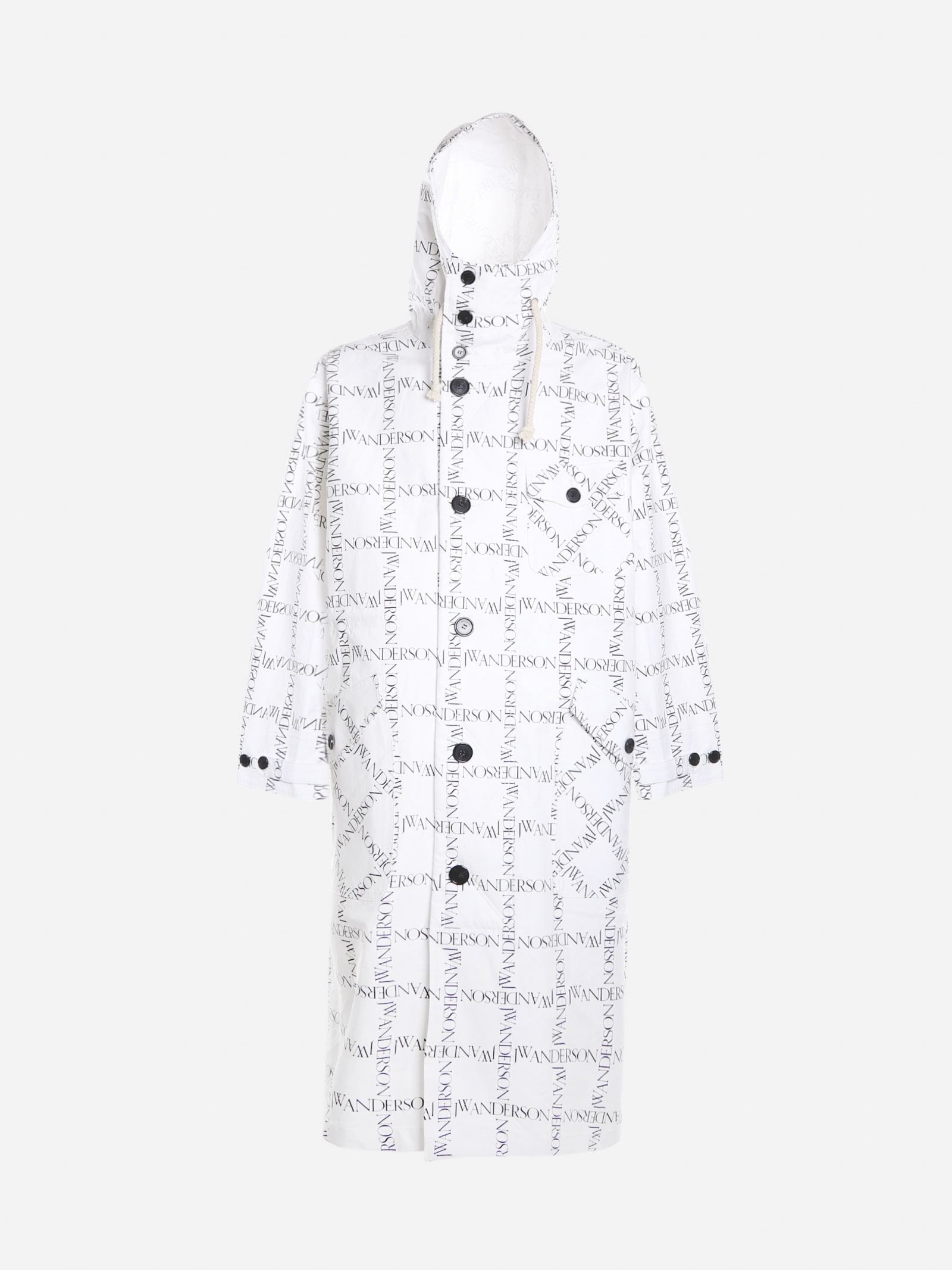 J.W. Anderson Cotton Parka With All-over Logo Print