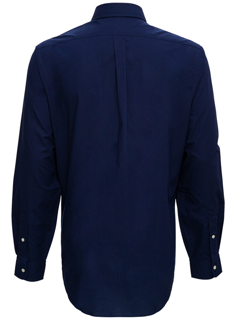 Shop Polo Ralph Lauren Blue Cotton Shirt With Logo