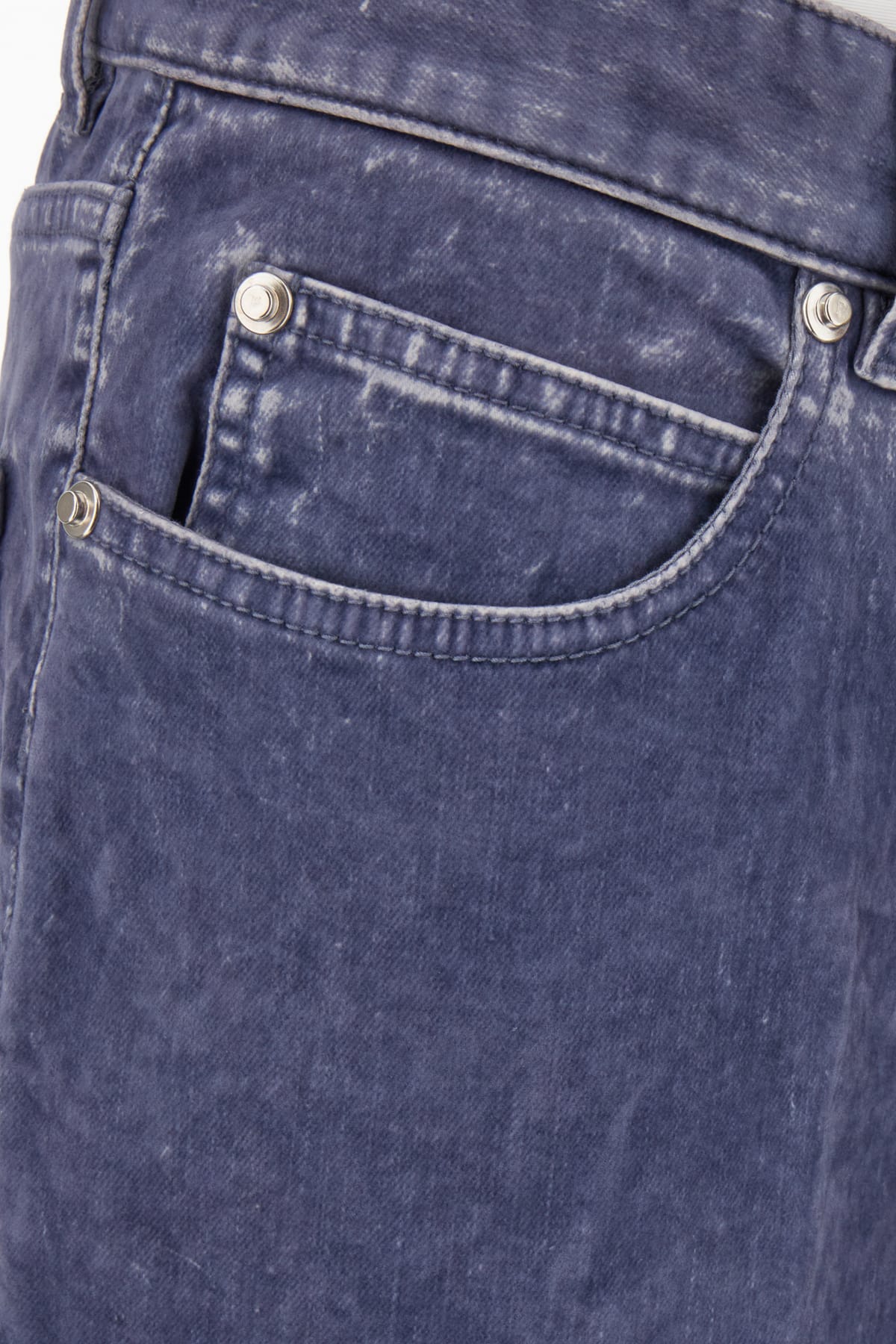 Shop Ferragamo Blue Cotton Blend Jeans In 005