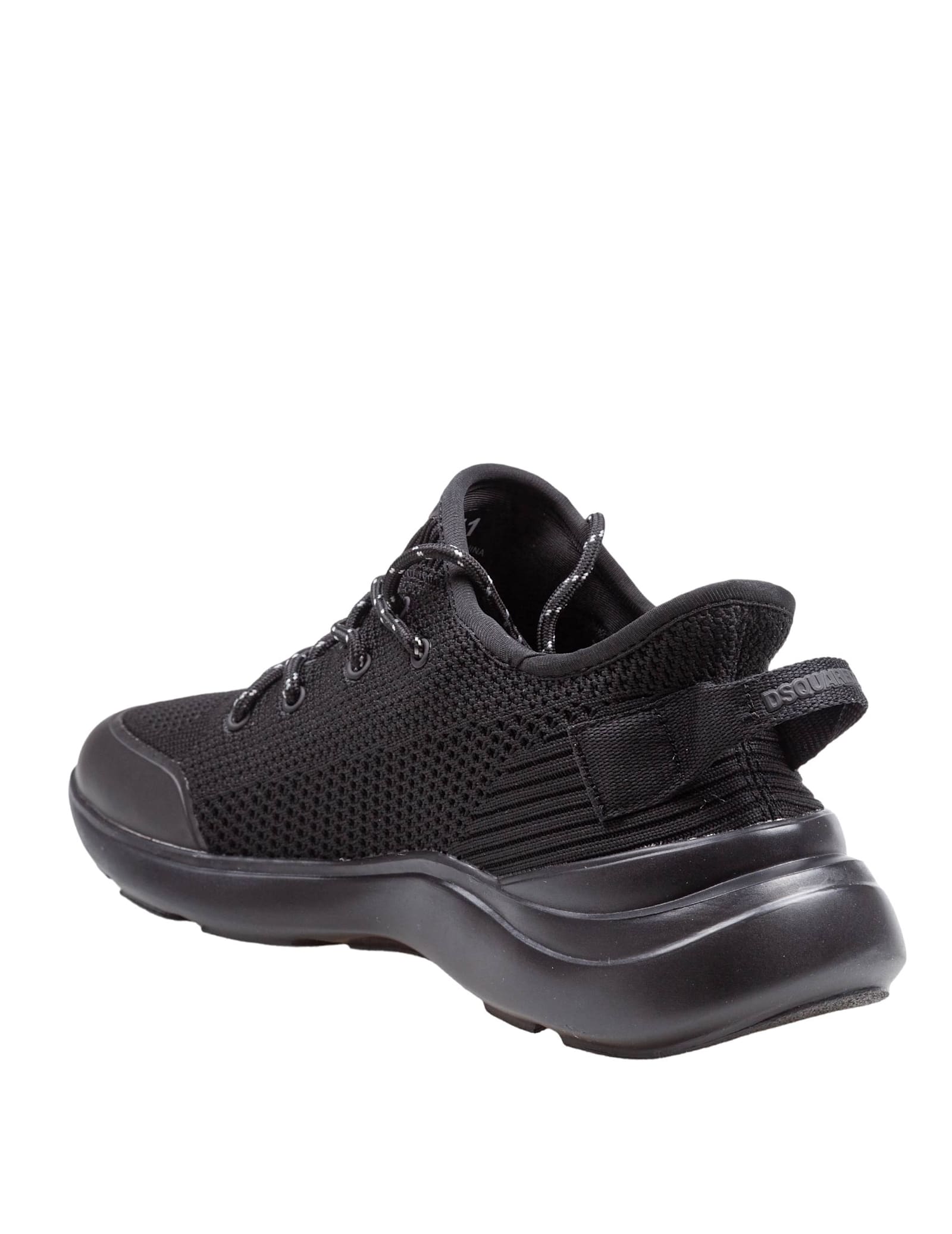Dsquared2 Stretch Knit Sock Sneakers In Black / Black
