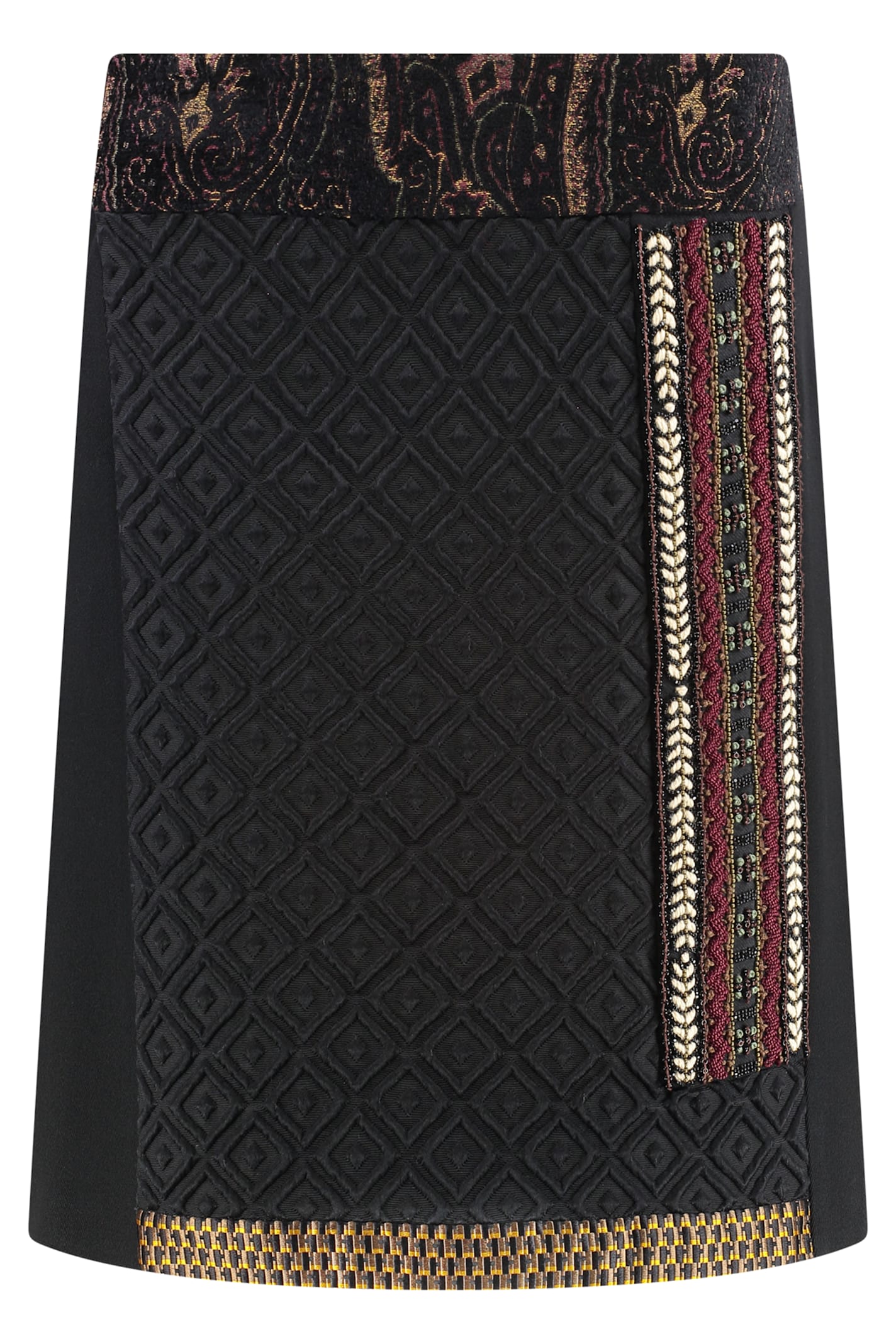 Etro Wool And Silk Skirt In Multi