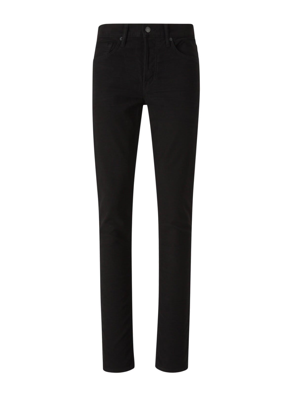 Shop Tom Ford Mid-rise Slim Cut Jeans In Nero