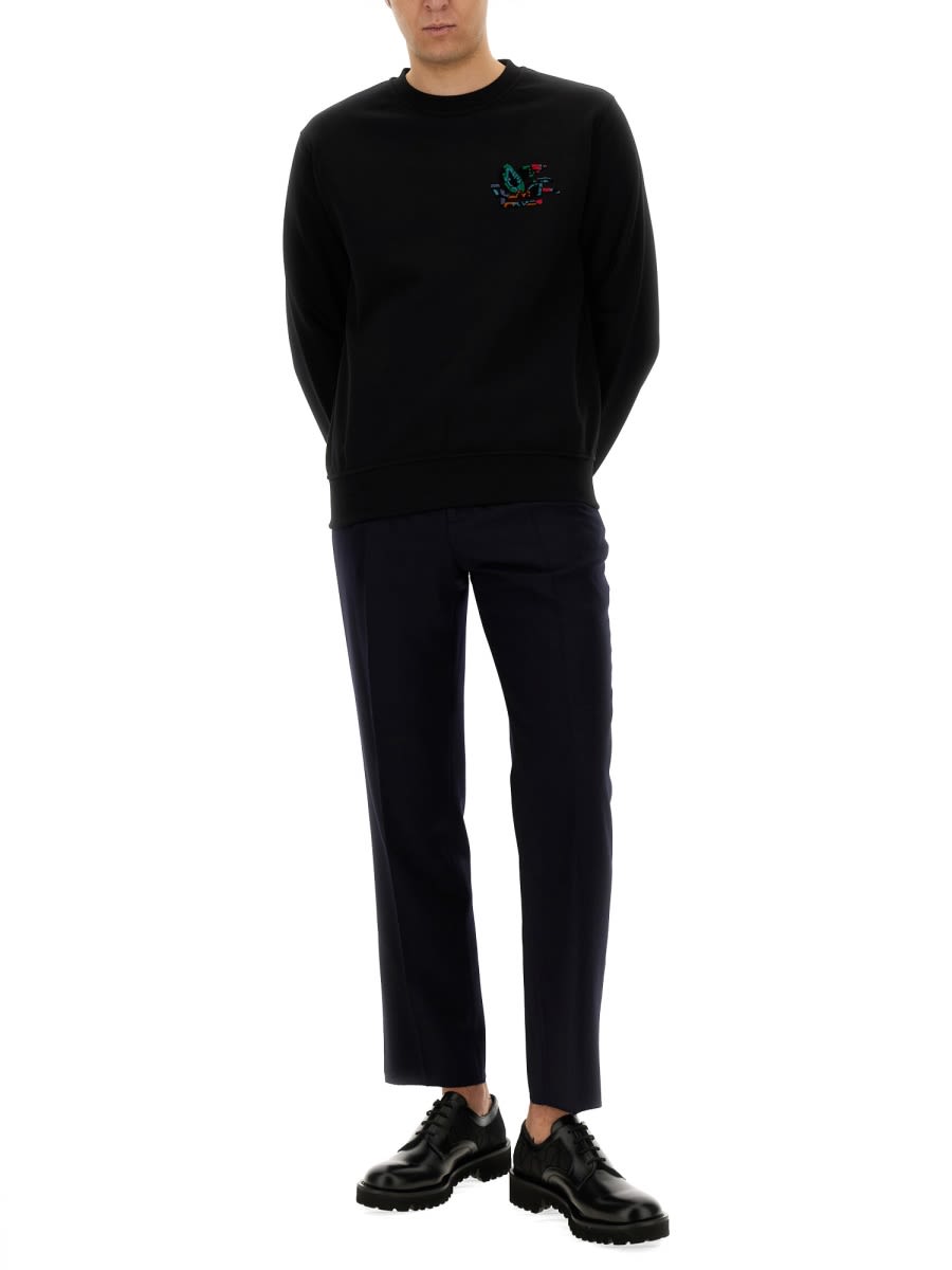 Shop Etro Sweatshirt With Pegasus In Black