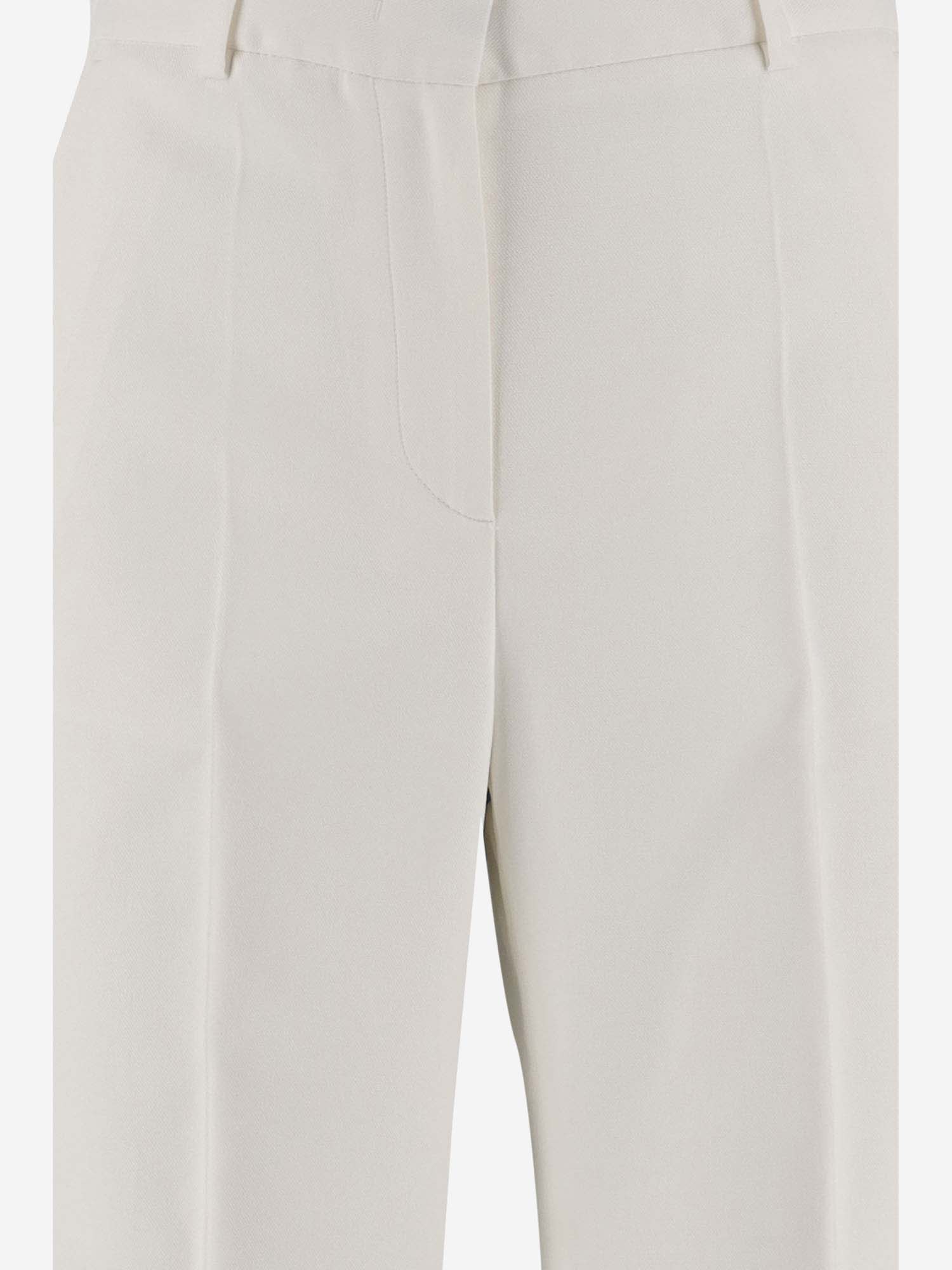 Shop Alberto Biani Cotton Blend Pants In White