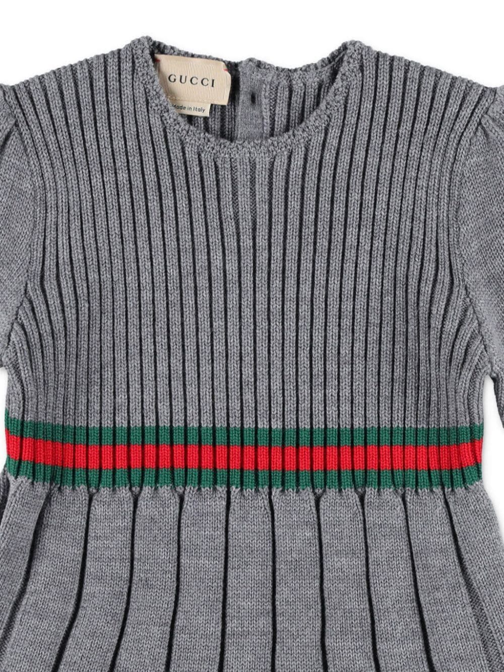 Shop Gucci J S/s Dress In Grey Green Red