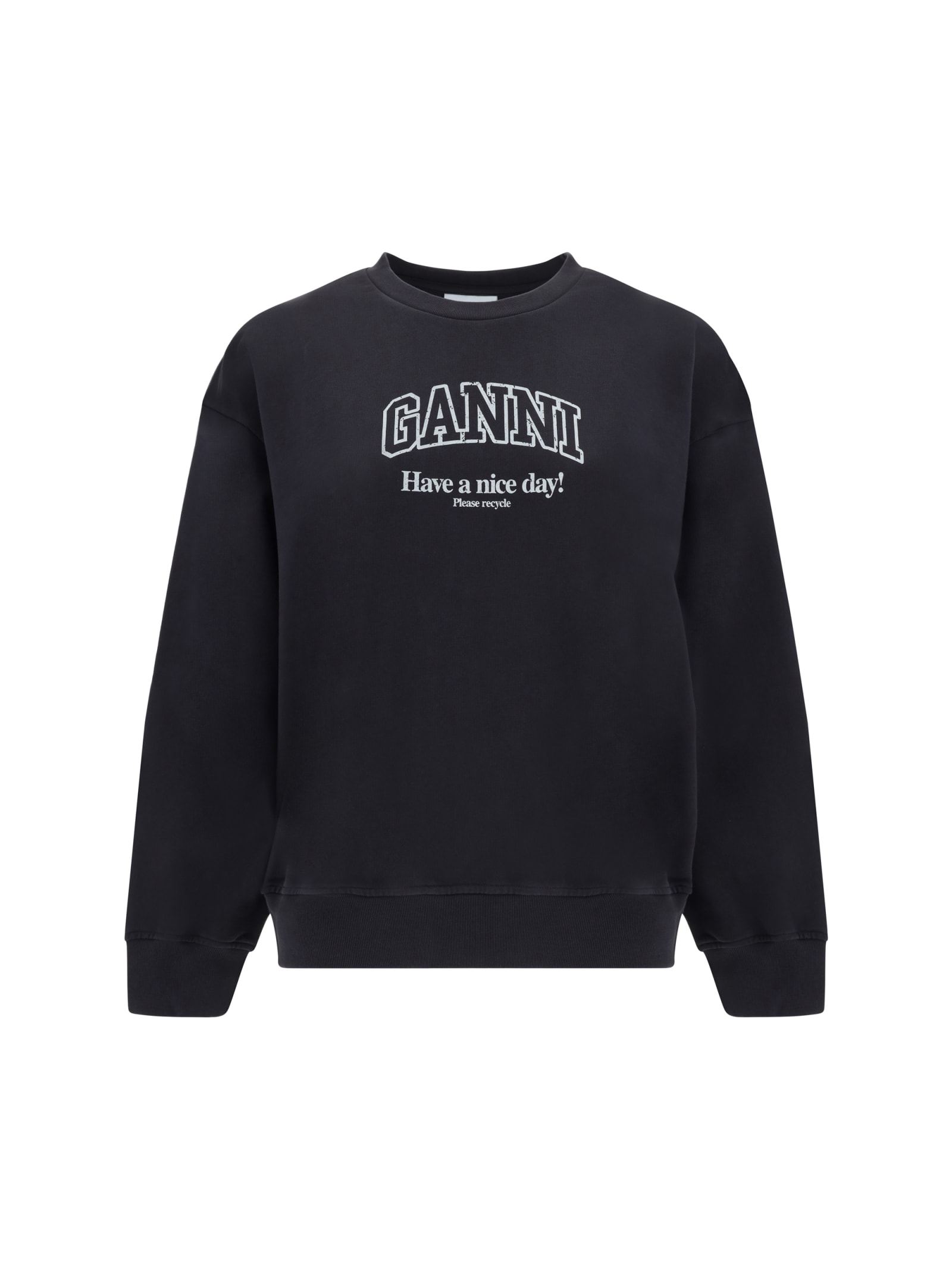 Shop Ganni Isoli Sweatshirt In Phantom
