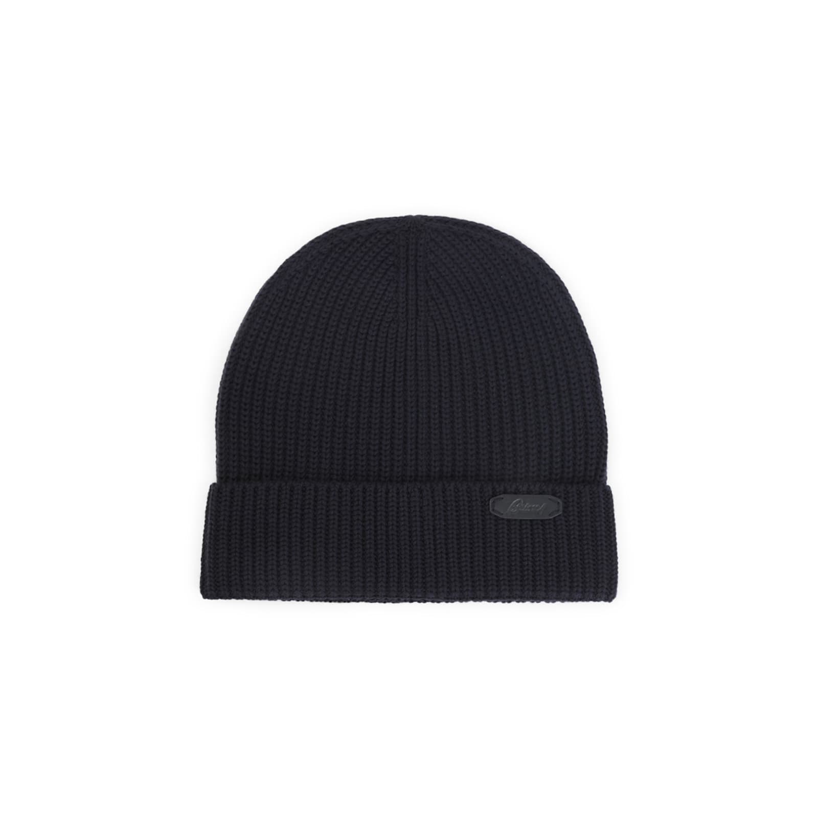Brioni Wool Knitted Beanie In Black