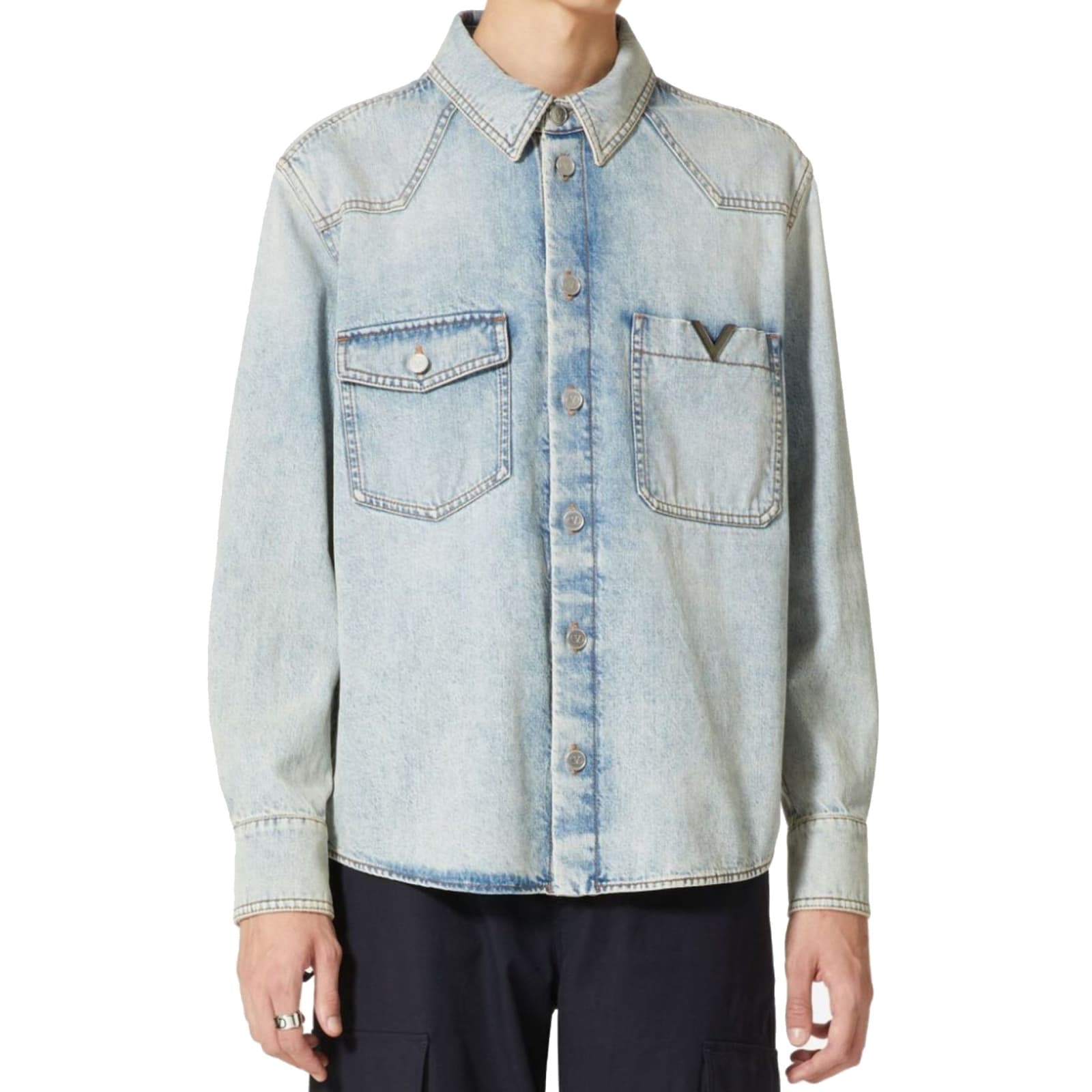 VALENTINO GARAVANI COTTON DENIM SHIRT 