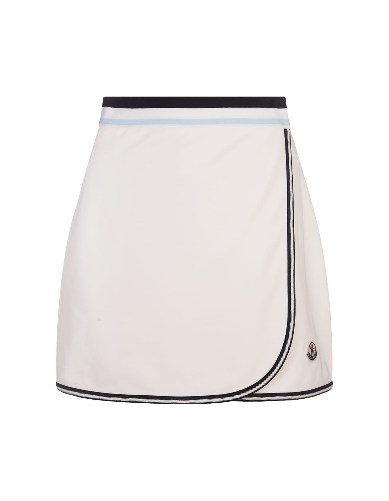 Shop Moncler White Wrap Skirt