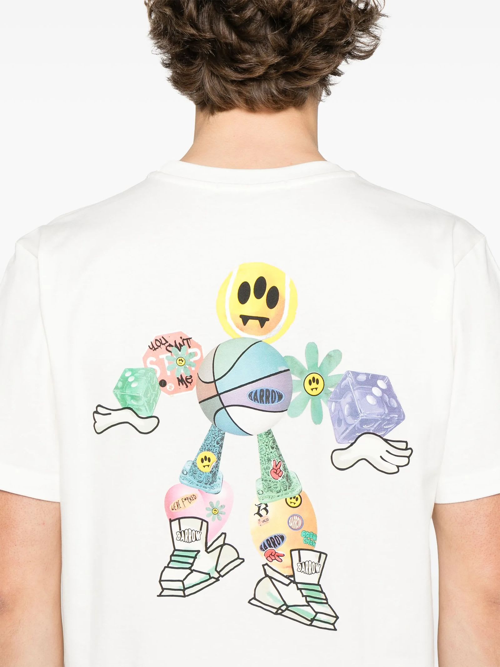 Barrow Printed T-shirt In White