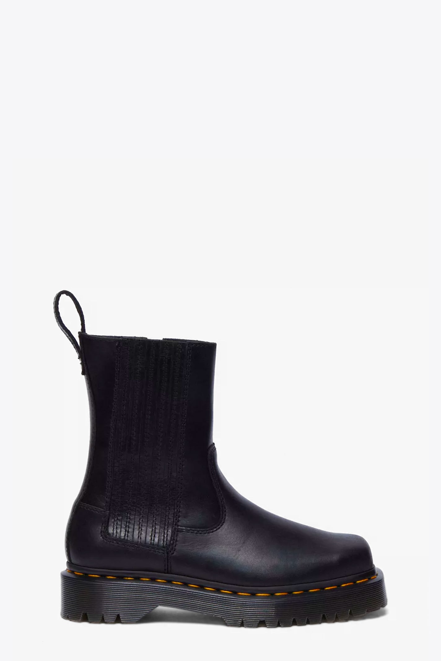 Amaayah Lo Black Black leather ankle boots with squared toe - Amaayah Lo