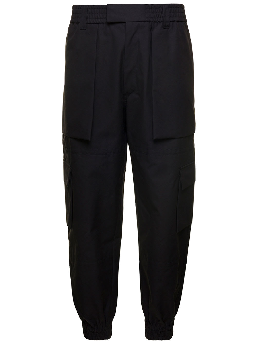 Alexander Mcqueen Cotton Cargo Trousers In Black