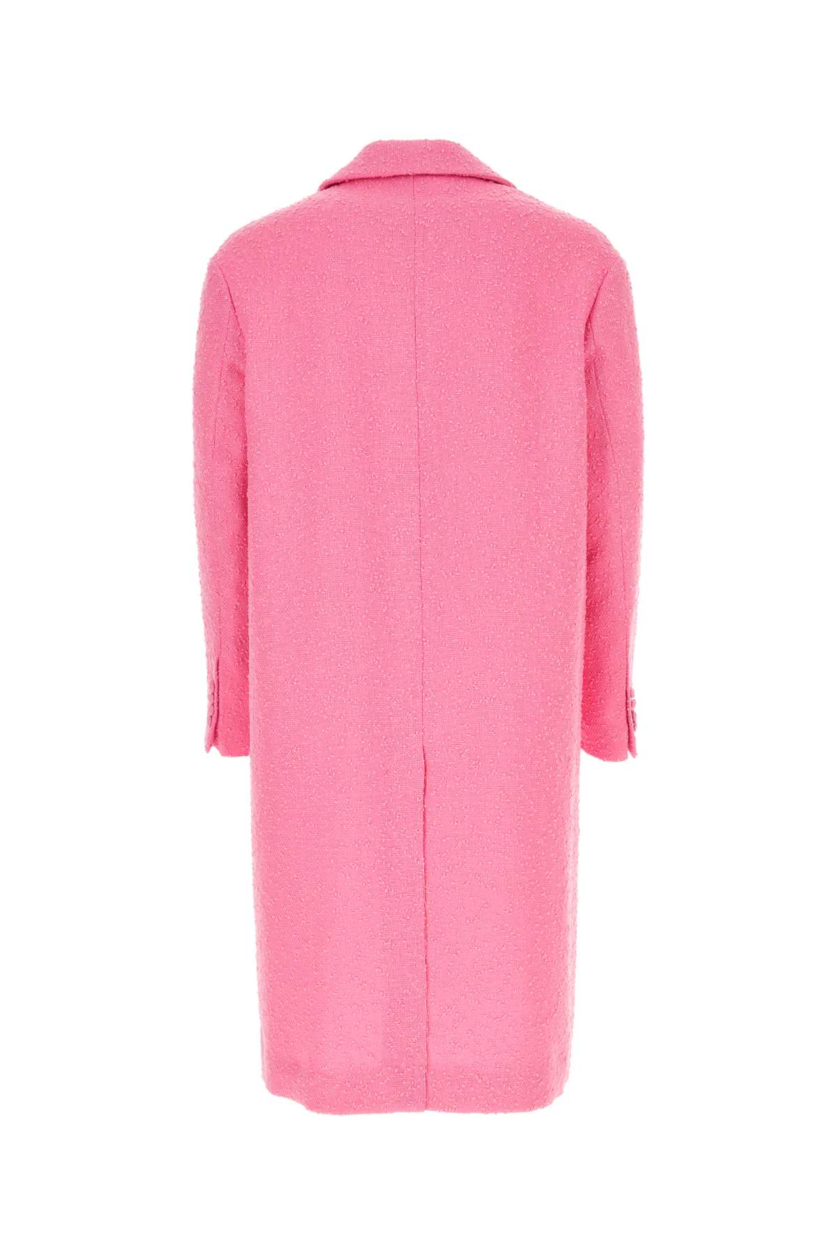 Ami Alexandre Mattiussi Pink Bouclã© Coat In 661