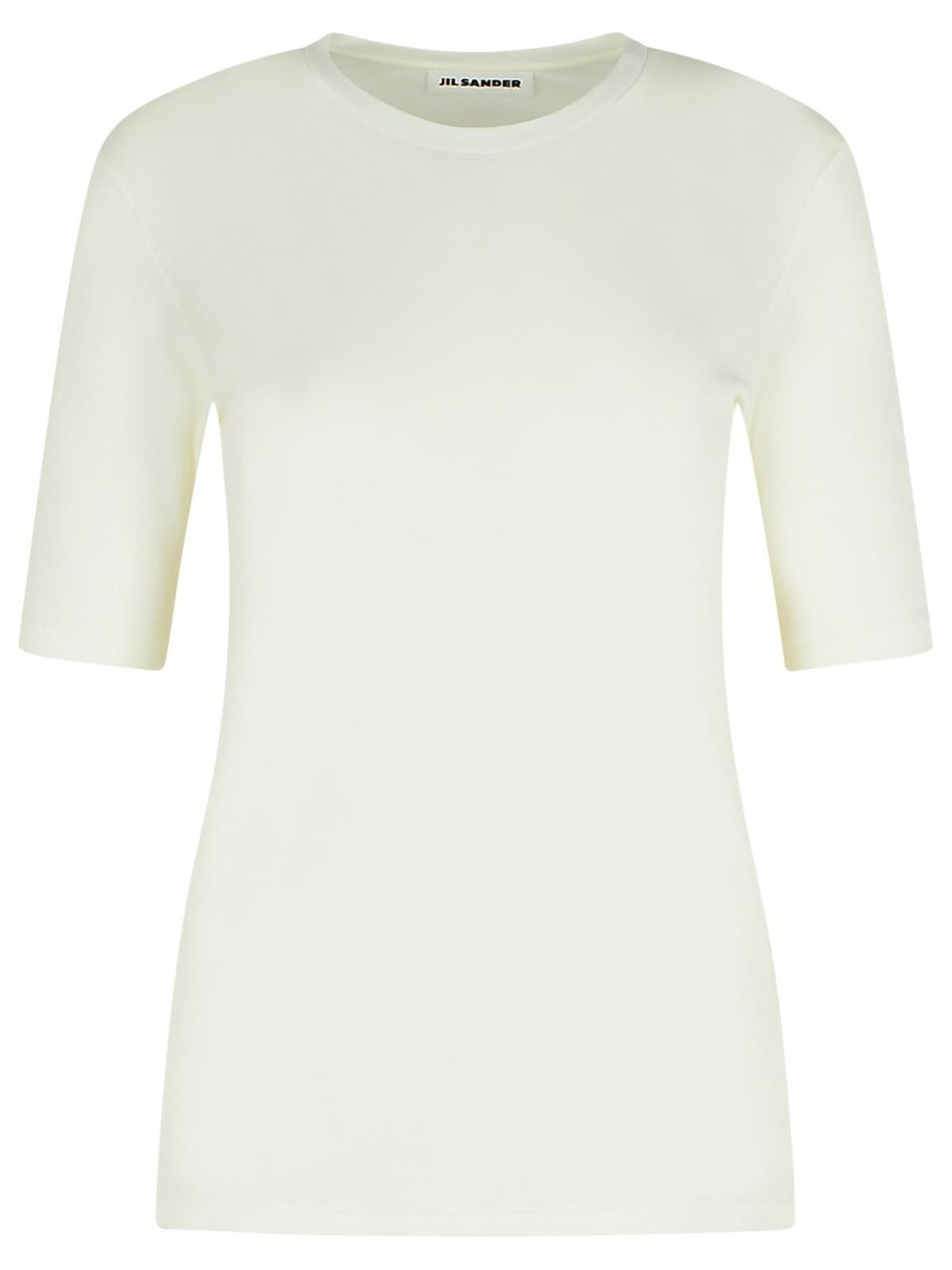 Jil Sander 3 Pack Crew Neck Long Sleeve T-shirt In White