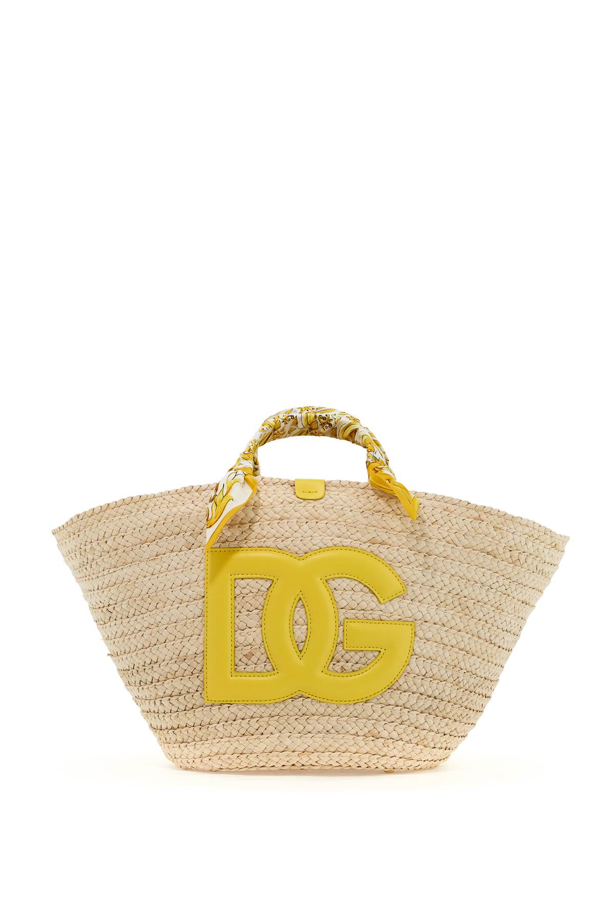 Shop Dolce & Gabbana Medium-sized Kendra Tote Bag In Azulejos Giallo (yellow)