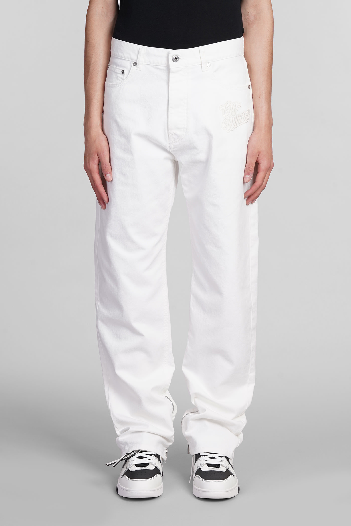 Shop Off-white Jeans In White Cotton