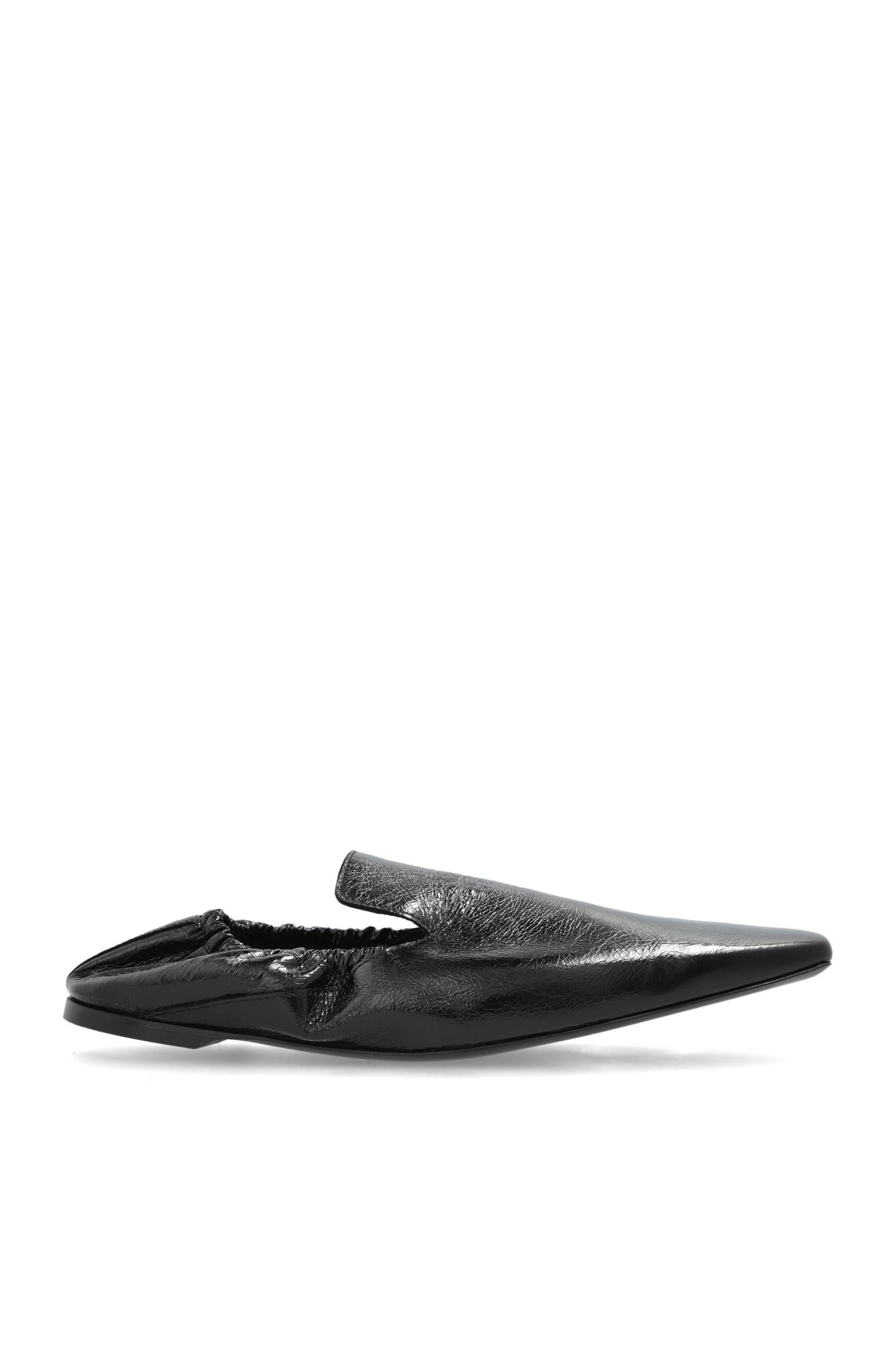 Totême Toteme Women Elastic Leather Loafers In Nero