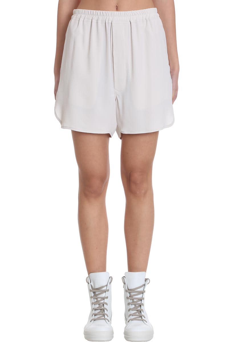 RICK OWENS DOLPHIN BOXERS SHORTS IN BEIGE COTTON,11220599