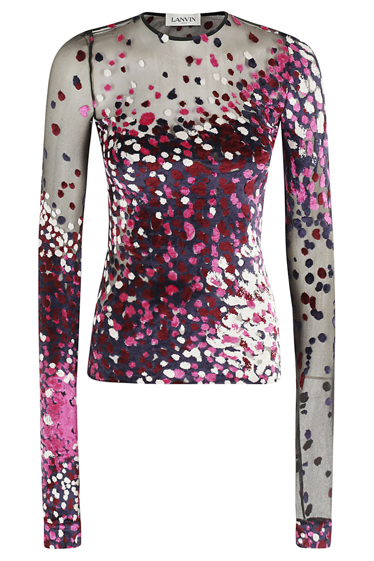 Shop Lanvin Top Manches Longues In Fuchsia Japanese Ink