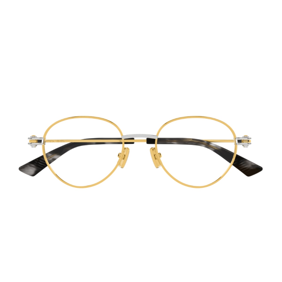 Bottega Veneta Bv1382o Linea Ribbon 002 Gold Transparent Glasses