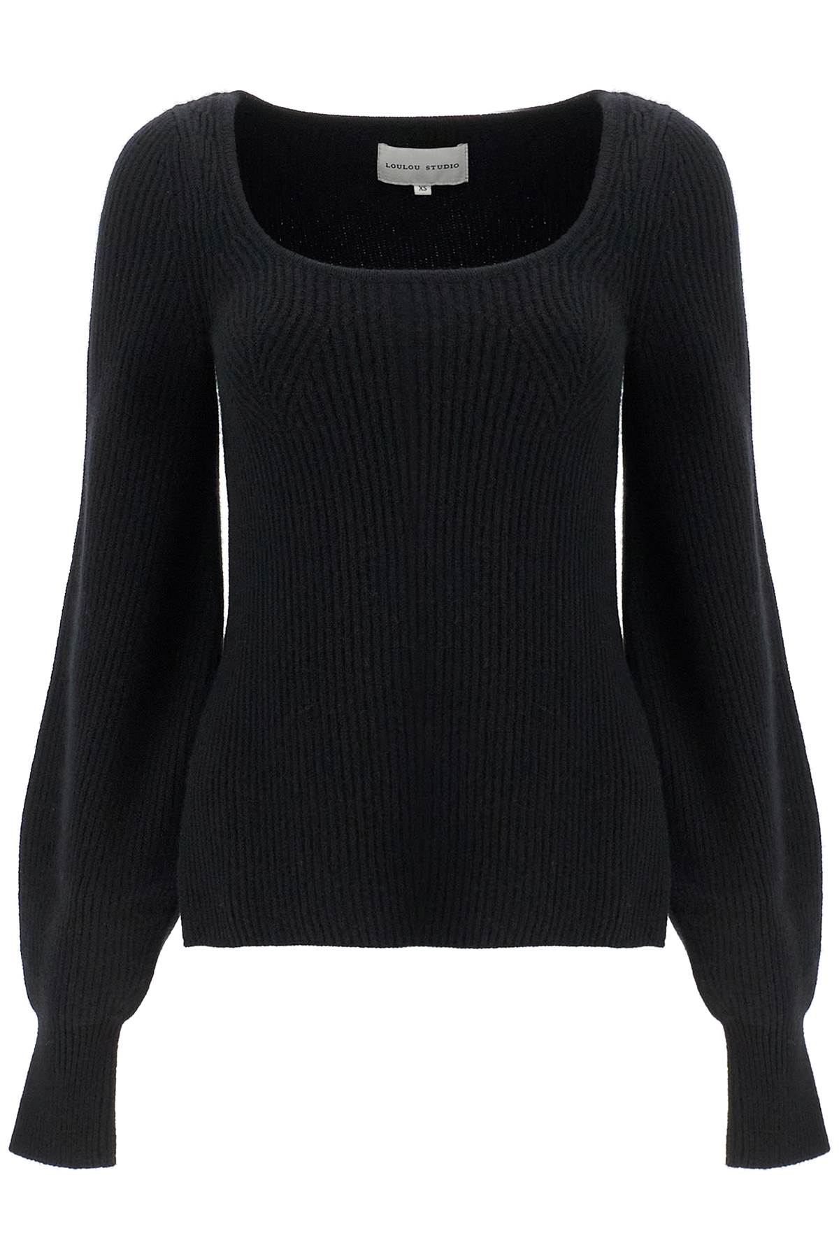 Shop Loulou Studio Hermus Ribbed Cashmere In Black (black)