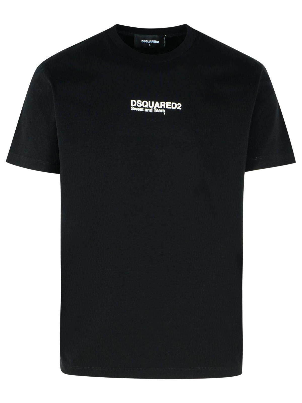DSQUARED2 BLACK COTTON T-SHIRT