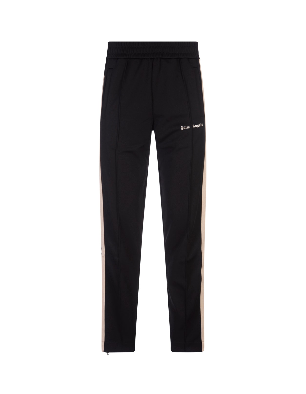 Palm Angels Black Joggers With Logo And Contrast Bands