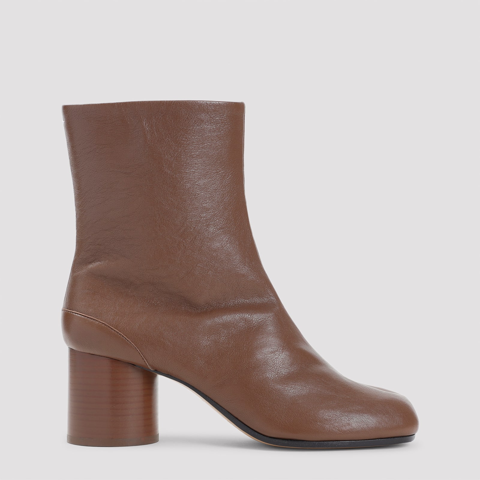 Maison Margiela Signature Split-toe Brown Leather Tabi Boots