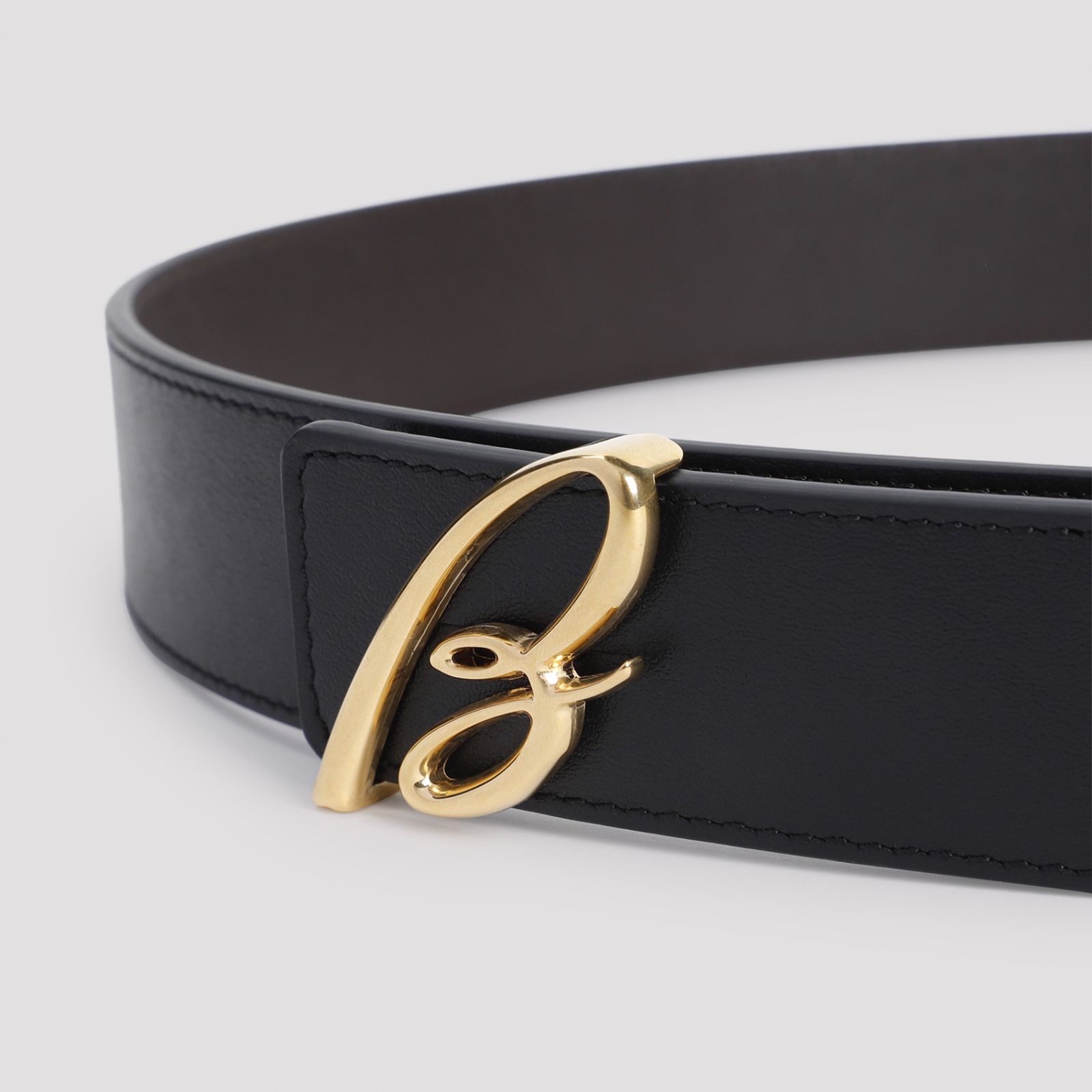 Shop Brioni Belt In Black Coffee