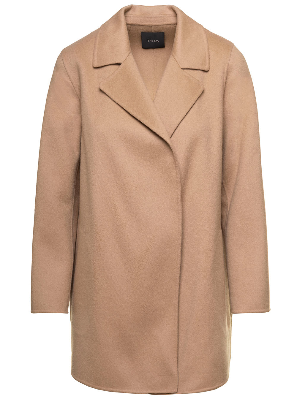 Shop Theory Clairene Beige Jacket With Notched Revers In Wool And Cashmere Woman