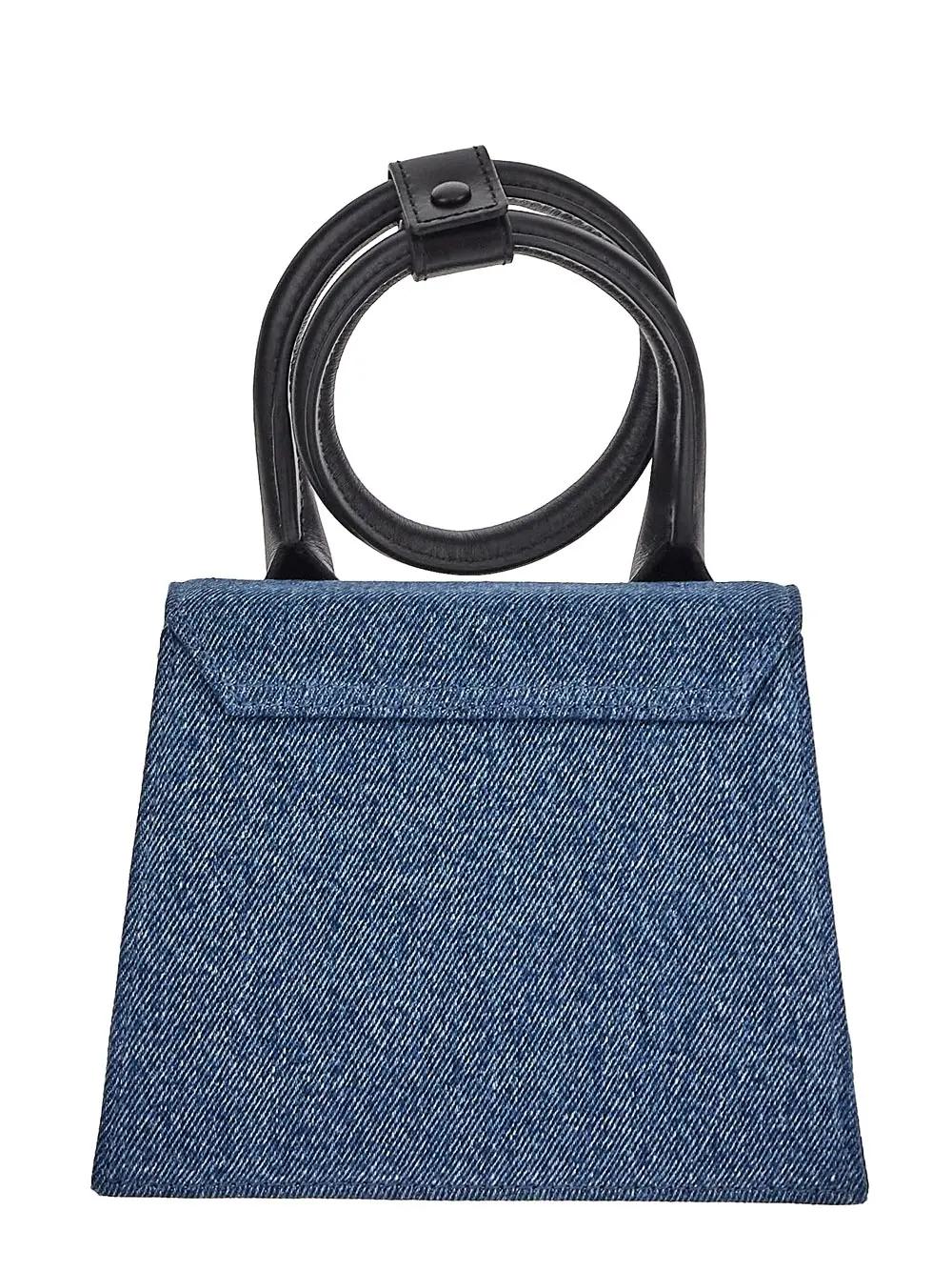 Shop Jacquemus Le Chiquito Noeud Coiled Handbag In Blue