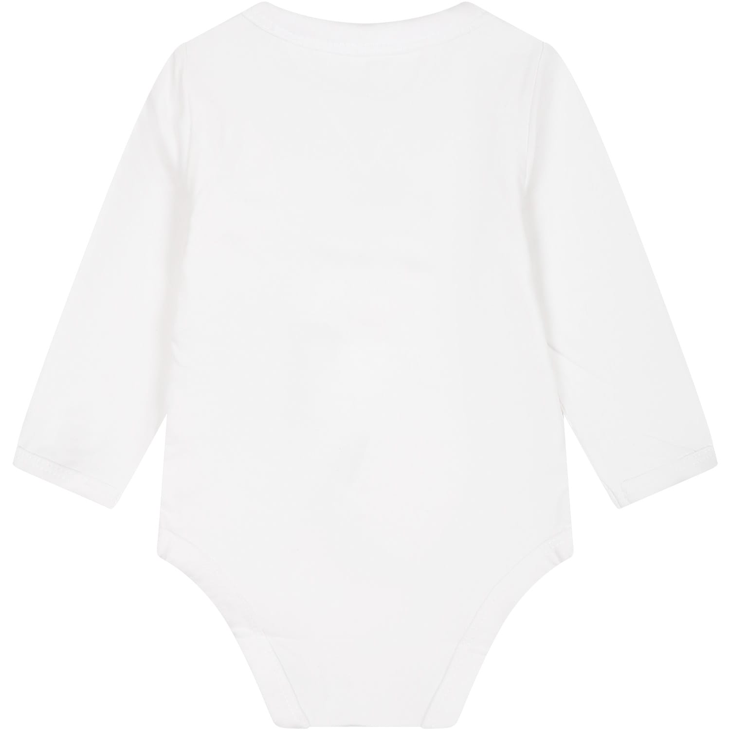 Shop Tommy Hilfiger White Bodysuit For Babies With Logo