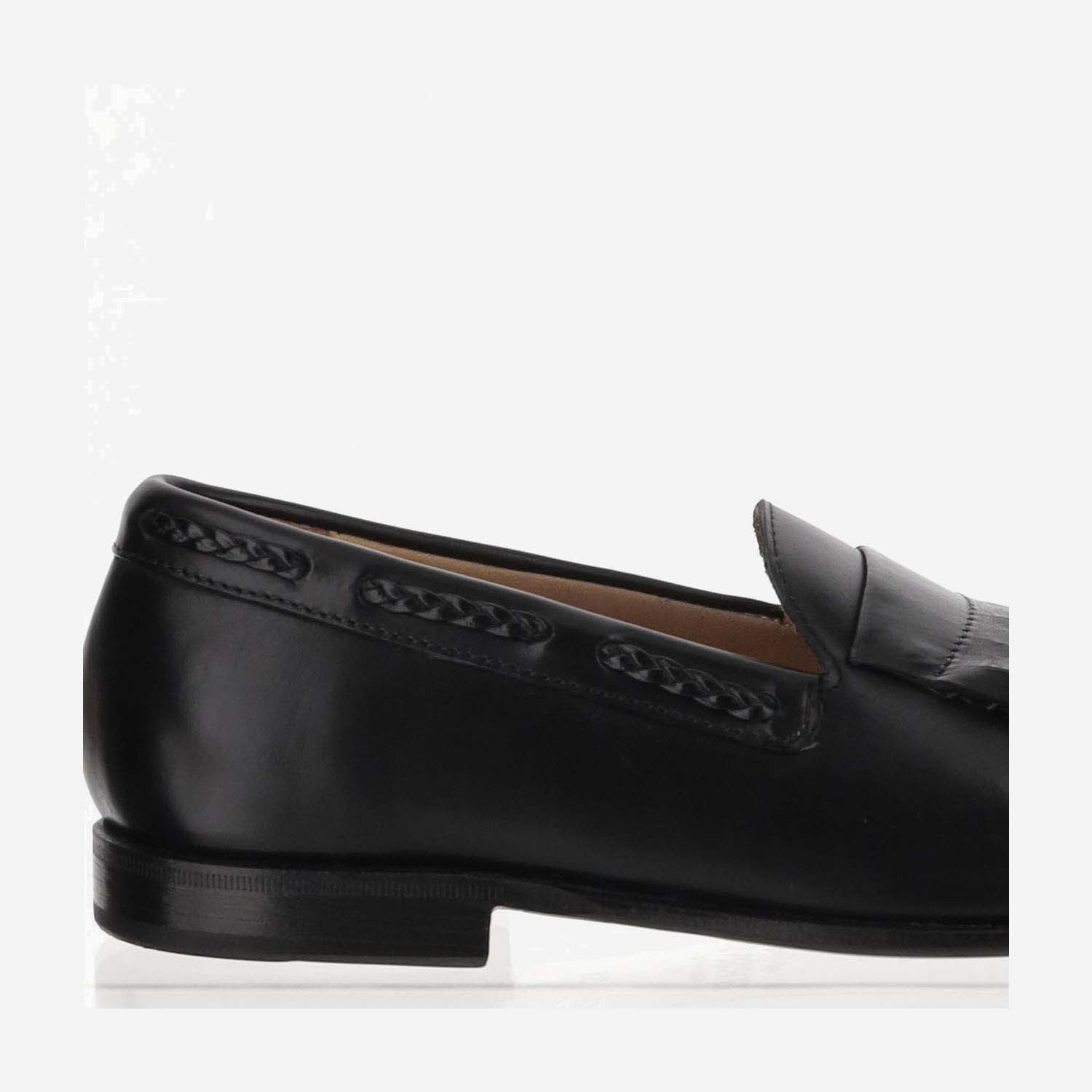 Shop Herve Chapelier Leather Loafers In Black