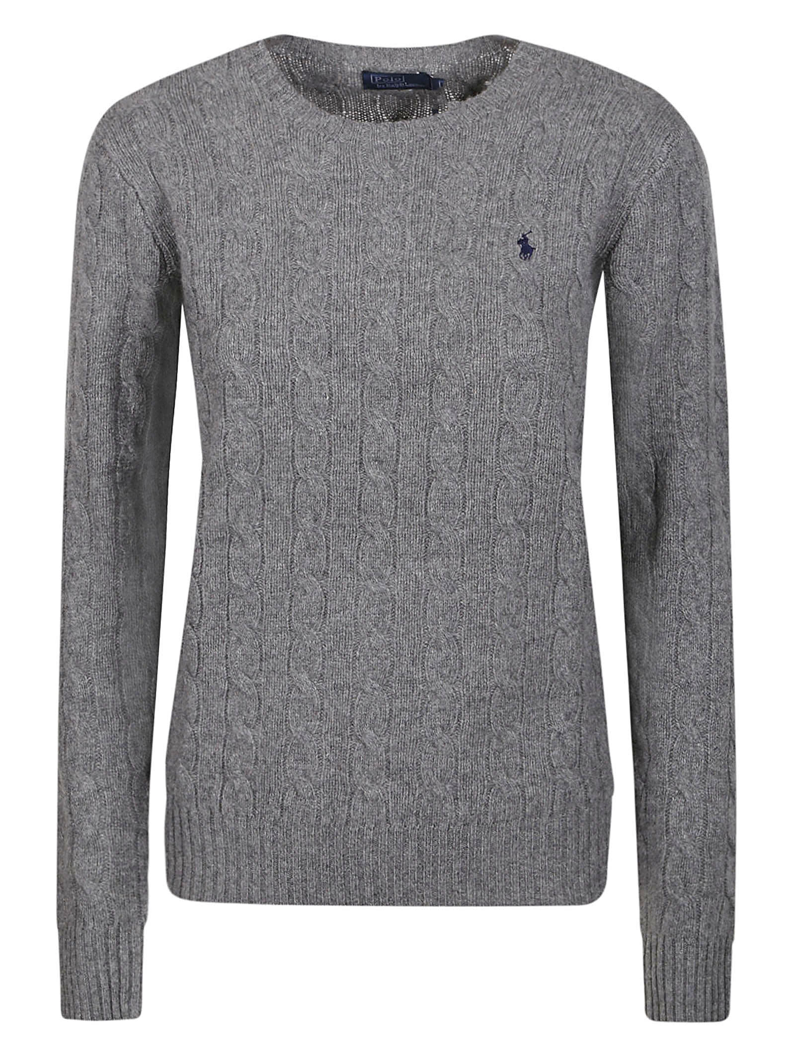 Shop Polo Ralph Lauren Julianna Sweater In Battalion Grey Heather