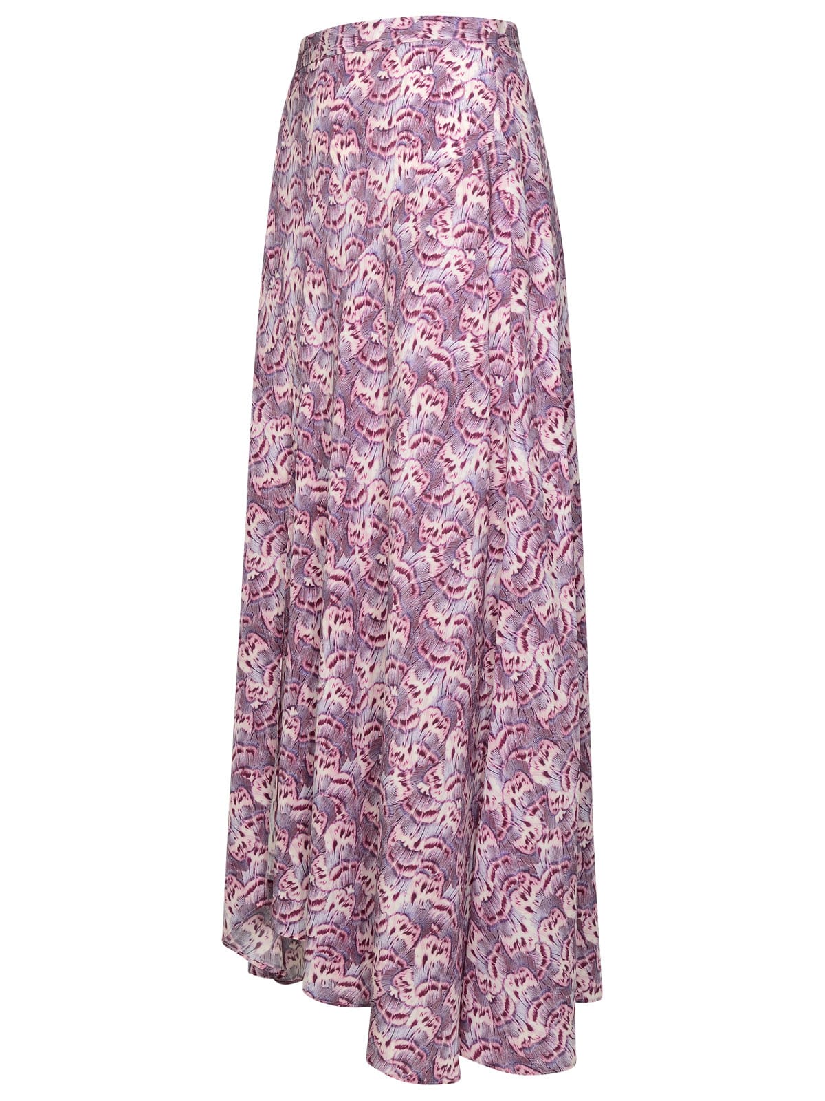 Shop Isabel Marant Sakura Mallow Silk Blend Skirt In Mauve