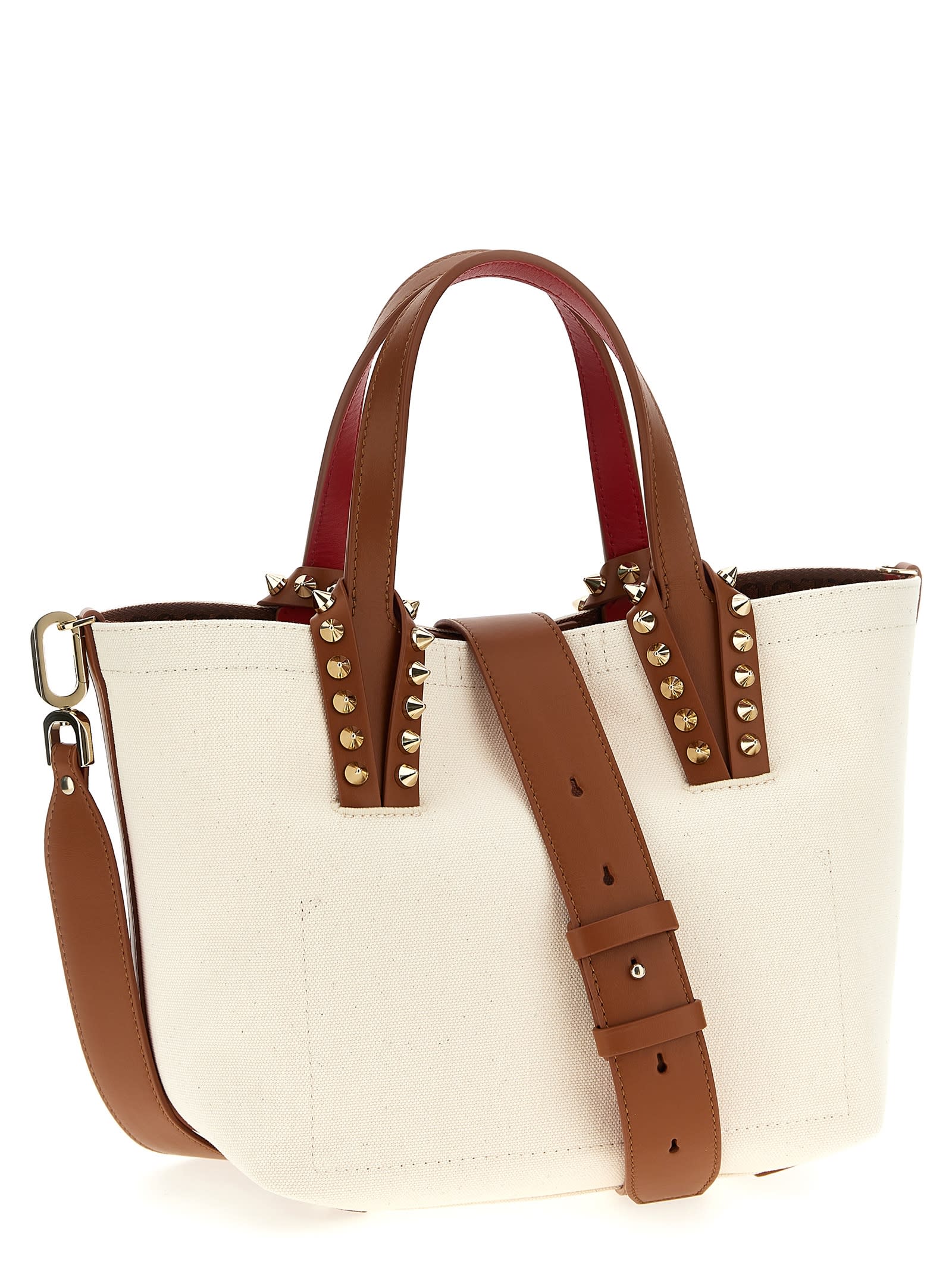 Christian Louboutin Small Cabata Shopping Bag In Natural