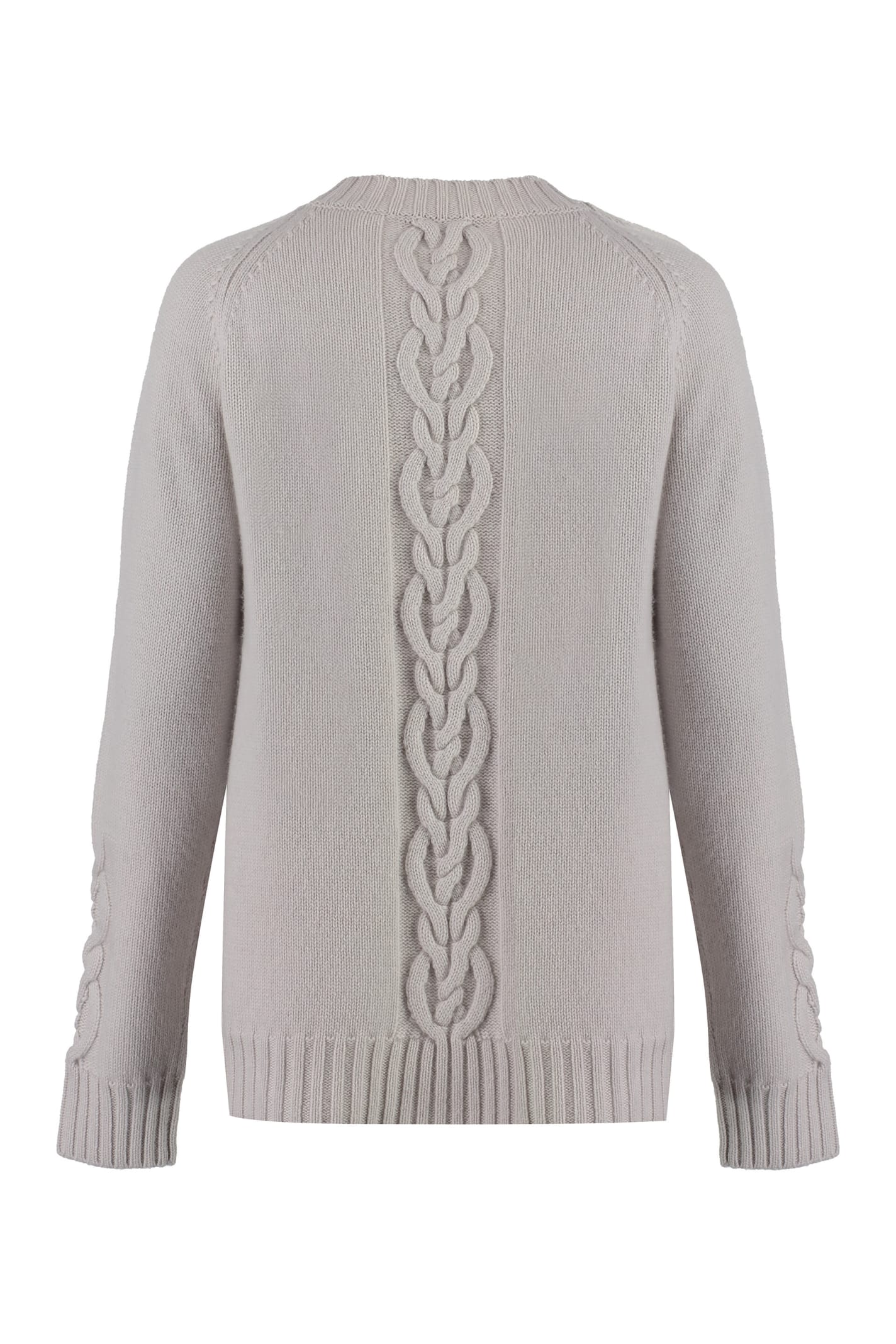 Shop 's Max Mara Ginny Wool-blend Crew-neck Sweater In Ecru