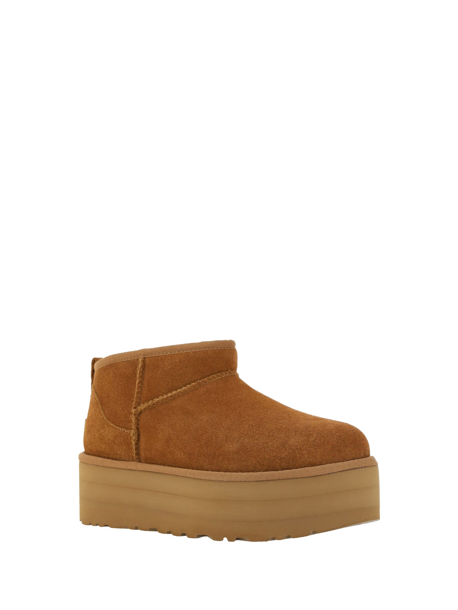 Ugg Classic Ultra Mini 1135092-che Womens 5 Chestnut Suede Platform Boot Gbnc453 In Brown