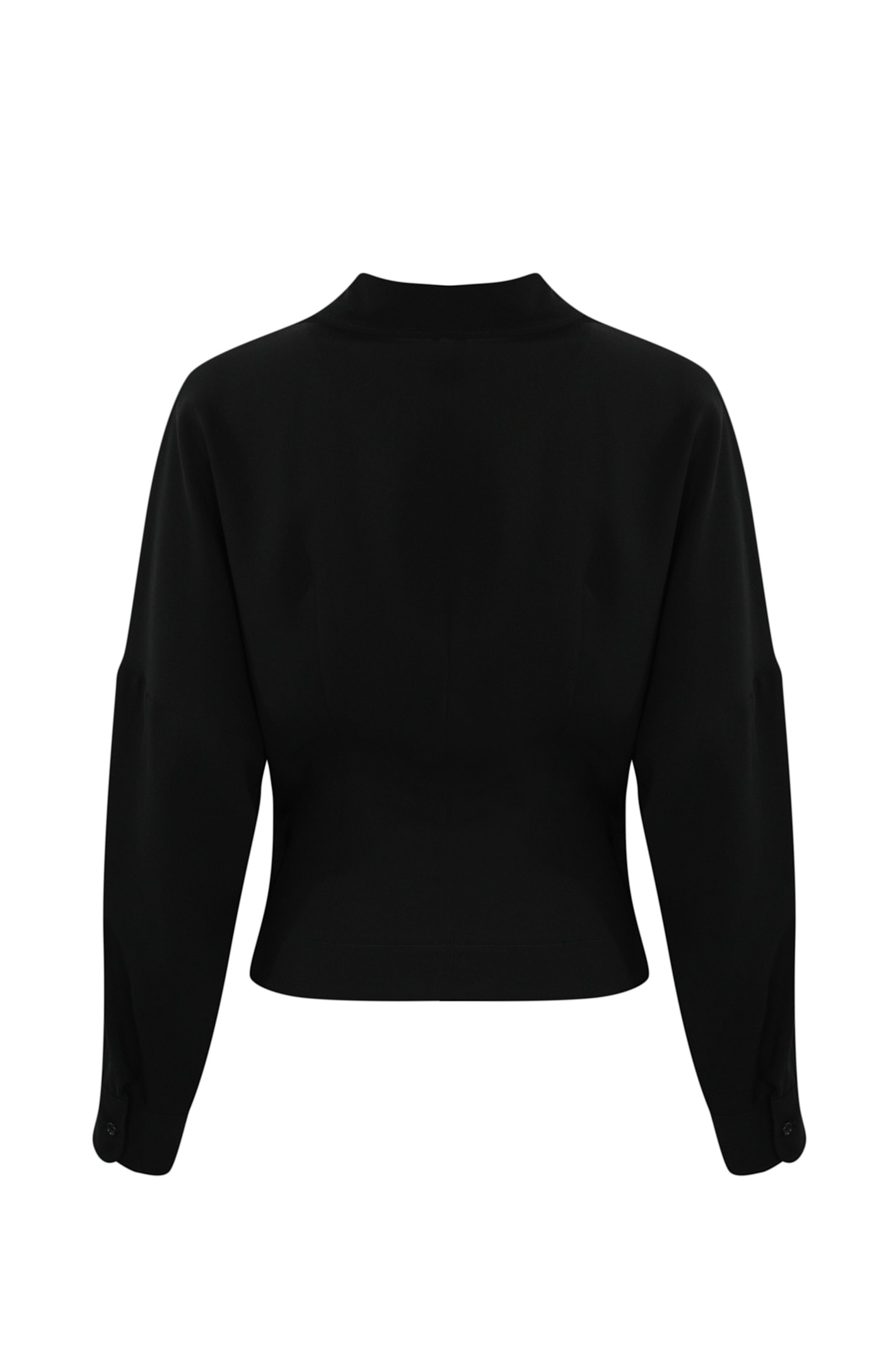 Shop Philosophy Di Lorenzo Serafini Crossover Shirt In Poplin In Nero