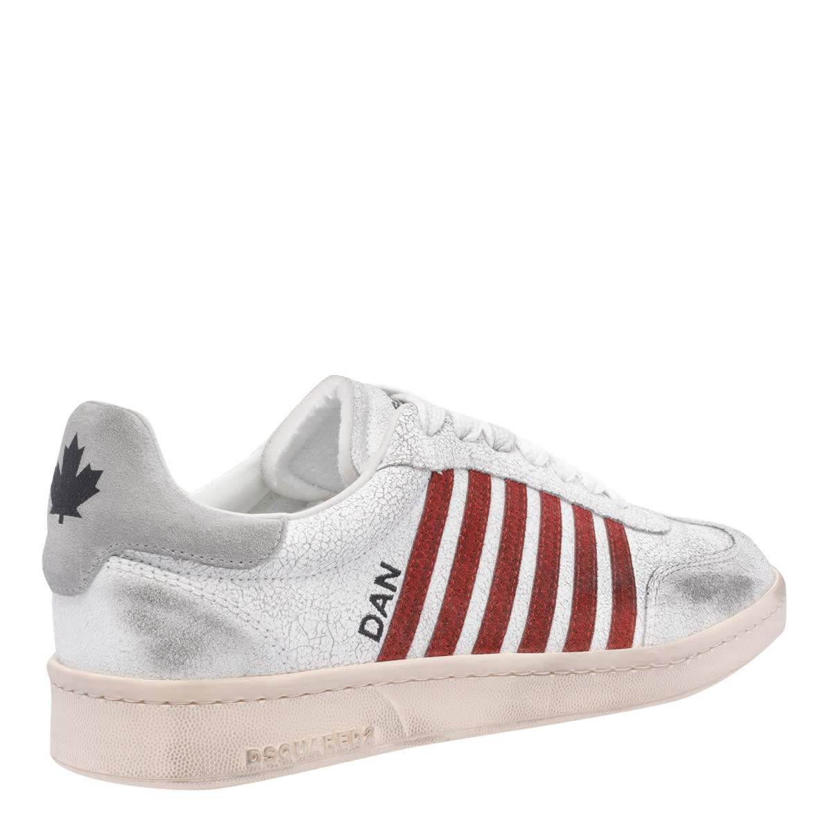 Shop Dsquared2 Boxer Sneakers In White