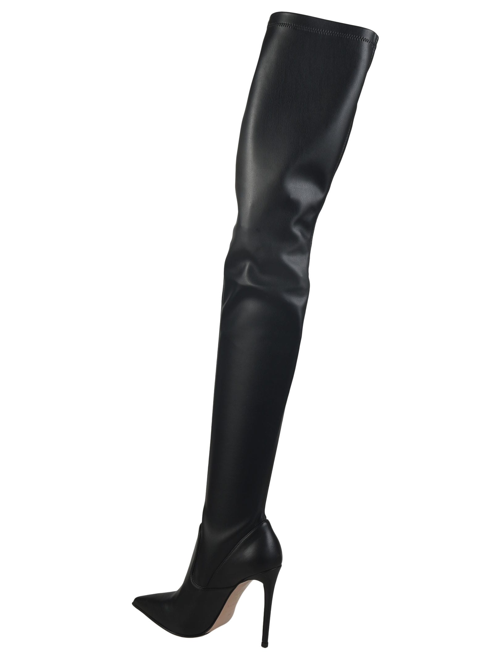 Shop Le Silla Block Heel Over-the-knee Boots In Black