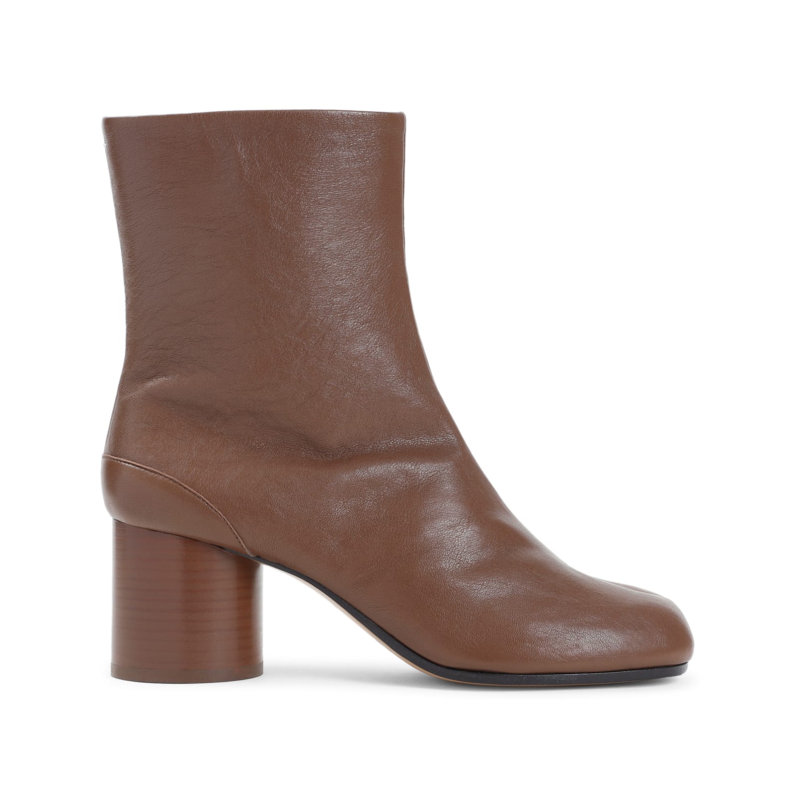 Maison Margiela Signature Split-toe Brown Leather Tabi Boots