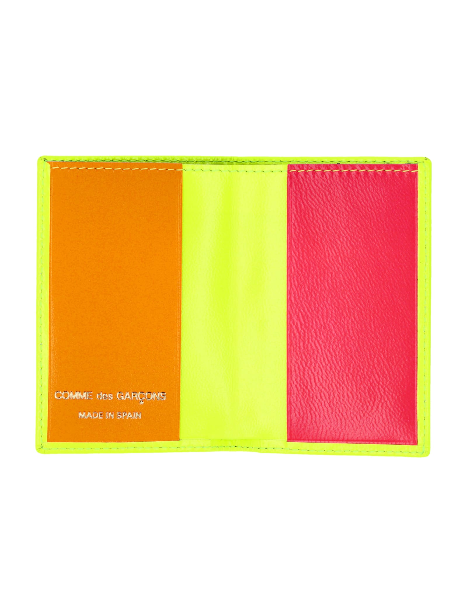 Shop Comme Des Garçons Super Fluo Bifold Cardholder In Yellow